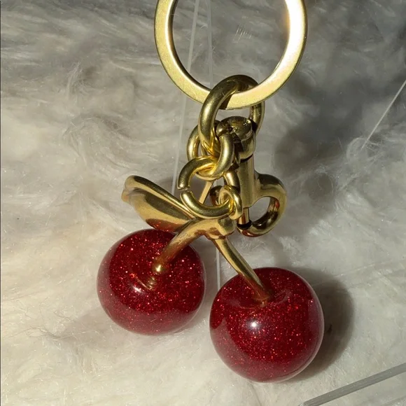 Coach  large sparkle keychain/bag charm with silk bag and box.NWOT - Picture 3 of 5